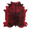 Pelli pelo stampate fantasy - Zebra rosso e nera